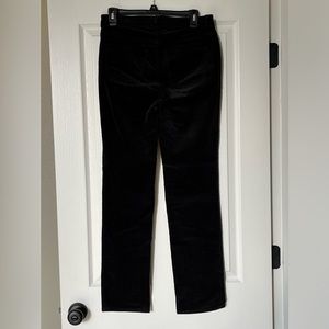 Talbots black stretch corduroy straight leg pants, size 2